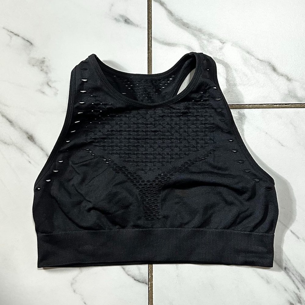 OFFLINE By Aerie Women's Seamless High Neck Sports Bra Black Size XS